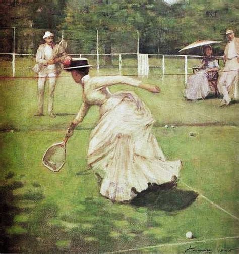 19c American Women 19th Century Women Playing Tennis