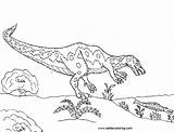 Coloring Baryonyx Pages Jurassic Kids Printable Dinosaur Color sketch template