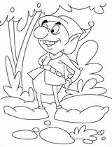 Elf Coloring Pages Woods Hunter Wandering Something Search Popular sketch template