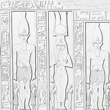 Abu Simbel Hieroglyphs Temple Side sketch template