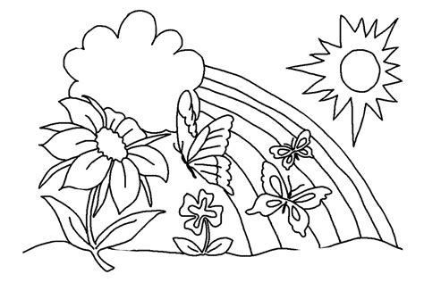 printable rainbow coloring pages   print color craft