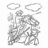 Coloring Pages George Washington French Revolution Drawing War Revolutionary Cartoon Horse American Congress Concord Lexington Industrial Machine Washing Fries Printable sketch template