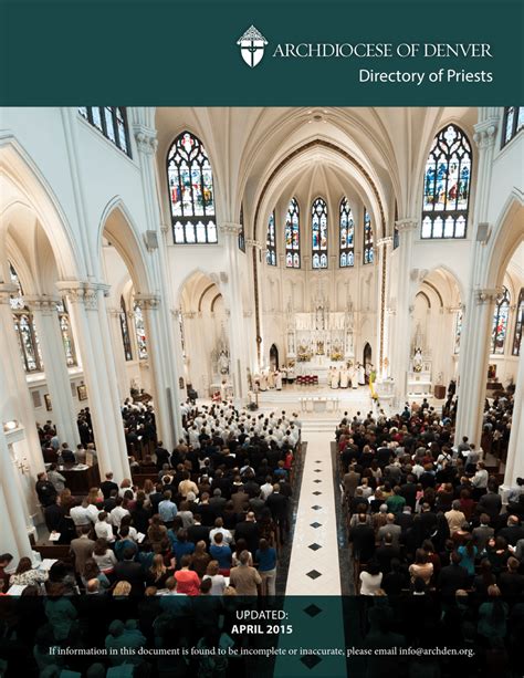 Directory Of Priests Archdiocese Of Denver