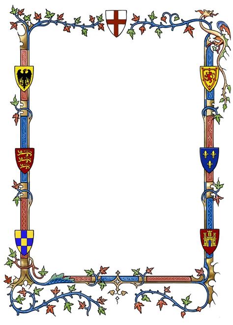 Medieval Border With Heraldry By Dashinvaine On Deviantart Medieval