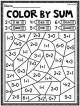 Addition Color Worksheets Fact Sum Fluency Sums Number Math Teacherspayteachers First Kindergarten Grade Facts 1st Fun Adding Visit Sold Subtraction sketch template