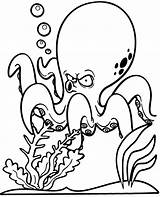 Coloring Octopus Pages Funny Sheet Water Topcoloringpages Printable Animals sketch template
