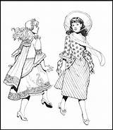 Pages Coloring Old Fashioned Fashion Colouring Girls Book Choose Board Books Vintage sketch template