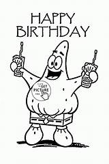 Birthday Coloring Happy Pages Kids 6th Aunt Cartoon Printable Colouring Card Sheets Cards Printables Color Wuppsy Holiday Disney Print Spongebob sketch template