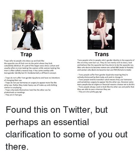 Trap Trans Traps Refer To People Who Dress Up And Look Like The