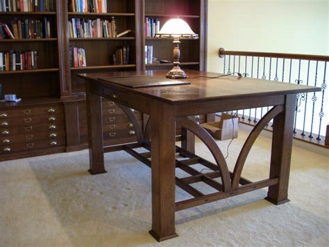 qsawn white oak library table