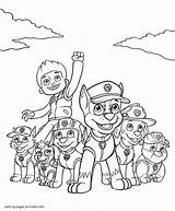 Patrol Paw Coloring Pages Printable Characters Print Cartoon Color Kids Children Animated Related Posts sketch template