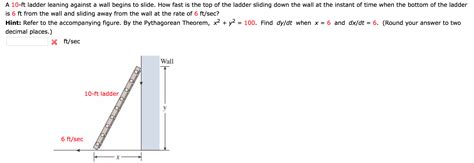 solved   ft ladder leaning   wall begins  cheggcom