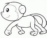 Monkey Coloring Cartoon Pages Print sketch template