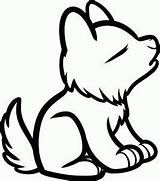 Wolf Baby Cute Pages Colouring Clipart sketch template