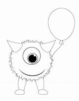 Monster Cute Birthday Coloring Pages Monsters Party Little Clipart Printables Yellow Truck Drawing Lil 1st Sea Kids Printable Hunter High sketch template
