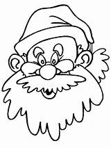 Santa Face Coloring Pages Christmas Claus Cliparts Clipart Outline Masks Tiger Craciun Mos Spiderman Color Fata Lui Template Cartoon Father sketch template