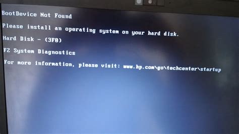 It Says Boot Device Not Found And I Dont Know How To Instal Hp