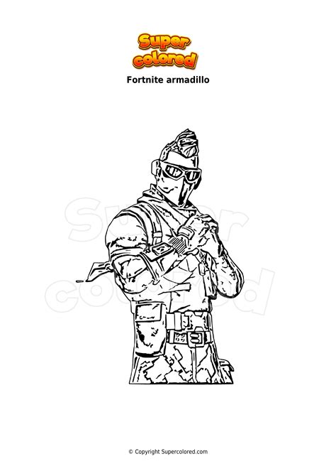 armadillo fortnite coloring page