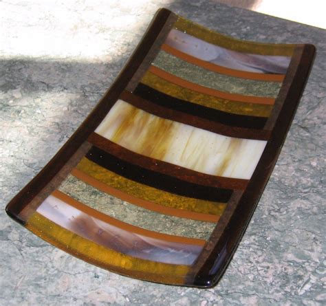 Hand Made Fused Glass Platter By Grateful Glass