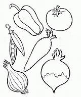 Vegetables Coloring Fruits Pages Drawing Fruit Color Kids Colouring Different Vegetable Types Cornucopia Food Worksheet Veggies Print Drawings Activities Printable sketch template