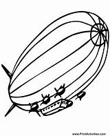 Blimp Coloring Drawing Pages Clipart Colouring Goodyear Airplane Parachute Printable Drawings Realictic Make Cliparts Transportation Library Blimps Cartoon Activities Worksheets sketch template