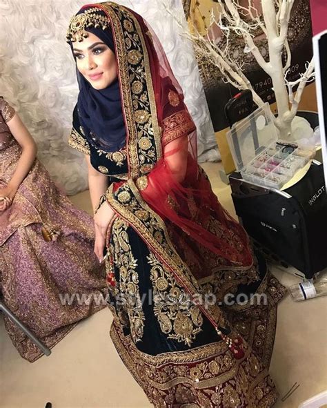Latest Bridal Hijab Styles Dresses Designs Collection 2017