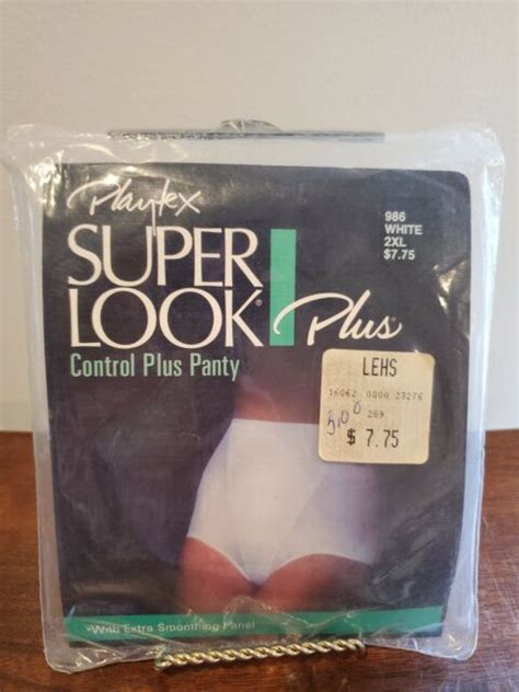 playtex super look panty 2xl tummy control panty brief white 986