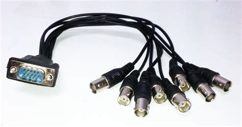 channel cctv dvr pigtail connectors db  pin bnc camera connector ebay