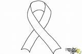 Cancer Ribbon Draw Drawingnow Step Coloring sketch template