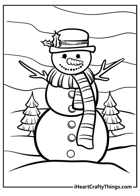 snowmen coloring pages children