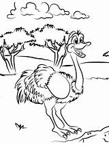 Ostrich Gaddynippercrayons sketch template