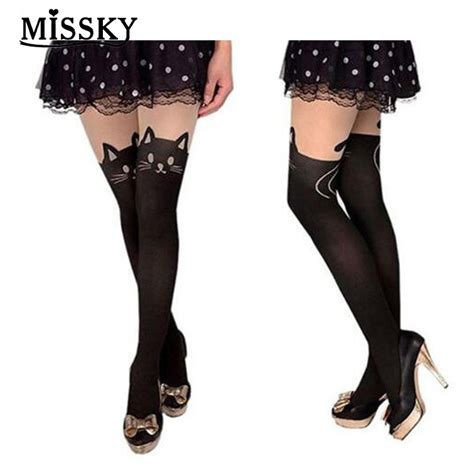 Missk Women 2018 Fashion Tights Cotton Silk Stockings Pantyhose Cat