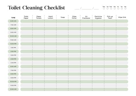 printable restaurant cleaning checklist printable blank world