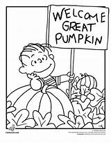 Charlie Brown Great Halloween Pumpkin Coloring Pages Visitar Linus Thanksgiving Snoopy sketch template