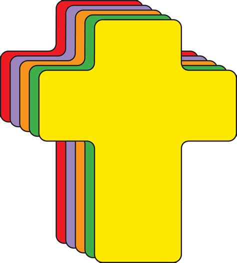 cross assorted color creative cut outs  creative shapes