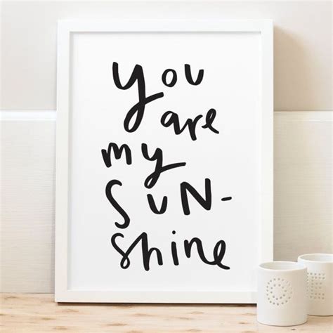 sunshine print positive motivational typography etsy