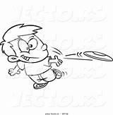 Frisbee Outline Tossing Toonaday Move Spring Vecto sketch template