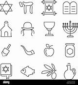 Judentum Judaism Religious Thin Ausmalen sketch template