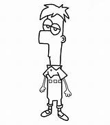 Ferb Fletcher Phineas Coloring sketch template