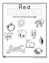 Red Color Worksheets Colors Worksheet Coloring Preschoolers Learning Preschool Pages Kids Kindergarten Printable Activities Colour Activity Jr Sheets Learn Woojr sketch template