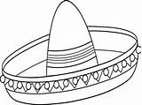 Sombrero Coloring Mexican Drawing Template Pages Getdrawings Paintingvalley Sketch sketch template