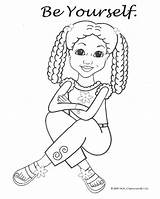 Coloring Pages Girl American African Kids Doll Print Girls Printable Color Afro Book Grace Cute Drawing Famous Sheets Jordan Children sketch template