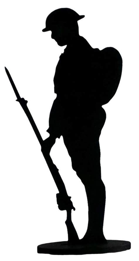 silhouette war memorial british army tommy soldier figure etsy