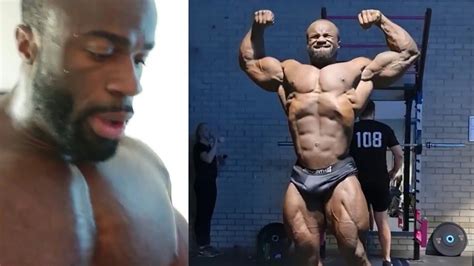 massive bodybuilder black muscle daddy samson dauda flex muscle part  youtube