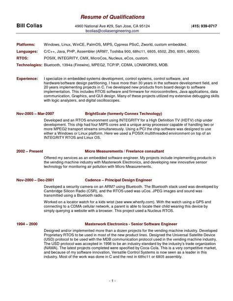 qualifications resume examples resume template professional basic