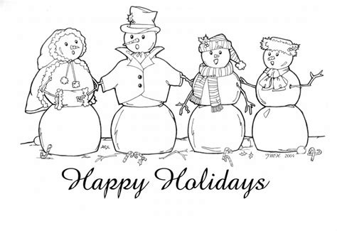 happy holidays coloring page coloring home