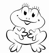 Frog Coloring Pages Cute Clipartmag sketch template
