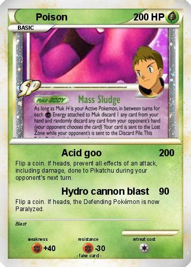 pokemon poison   acid goo  pokemon card