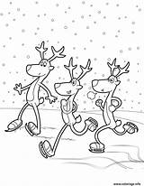 Rennes Noel Danseuse Trois Reindeer Fringant Comete Rudolph Renne Nosed Elf Skating Reindeers sketch template