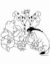Halloween Coloring Pages Disney Pooh Winnie Disneyclips Putting Decorations Friends sketch template